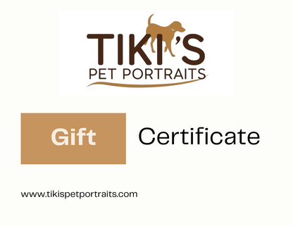 Tiki's Pet Portrait Gift Card – The Ultimate Gift for Pet Lovers!